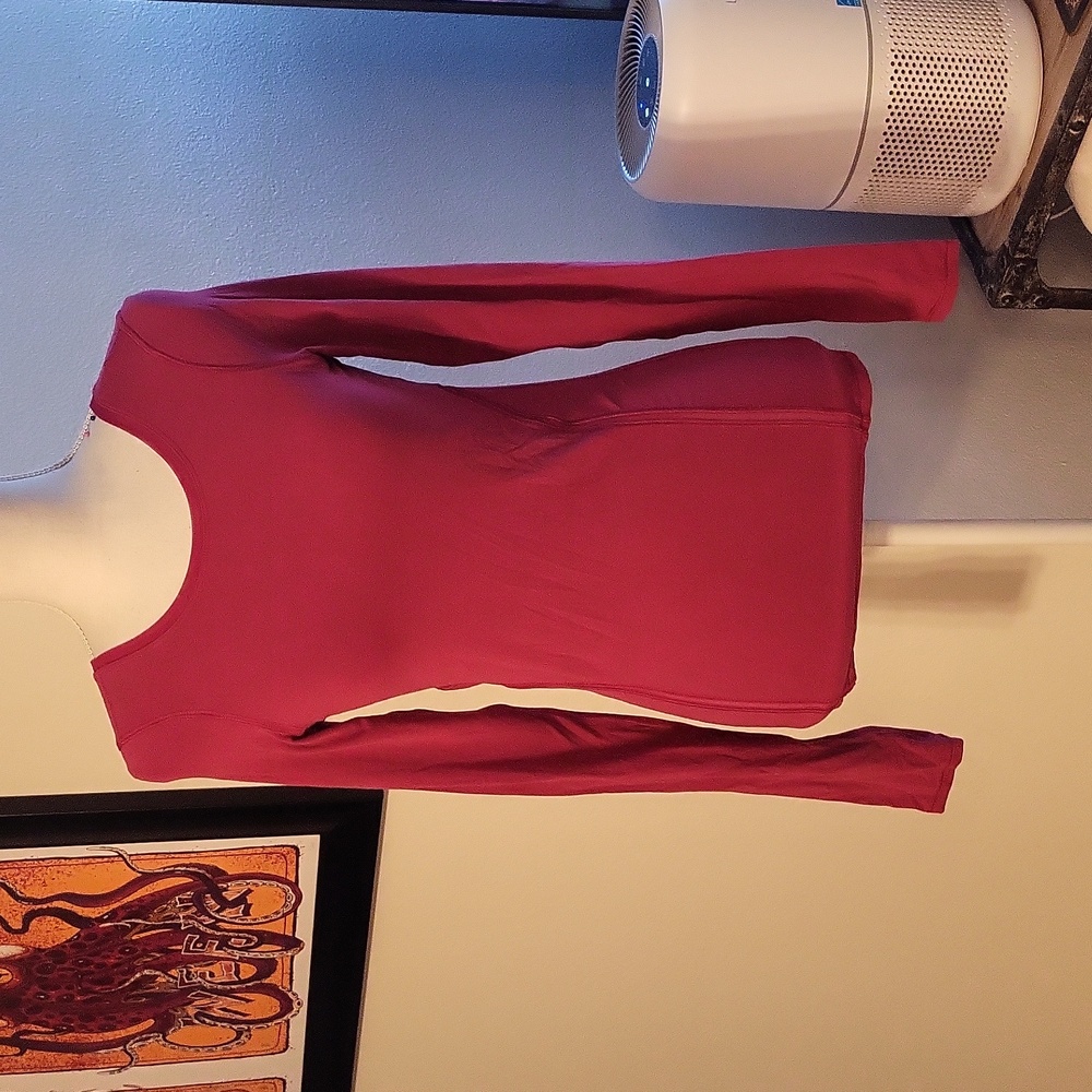 Lululemon Pink Long Sleeve Scoopneck Sports Shirt